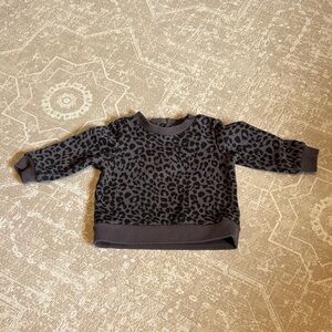 6-12 mths Toddler (Cotton on Baby) Leopard Print Sweatshirt - Black